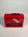 General Electric 3-5460A Stereo Portable Cassette Player Red With Belt Clip. Fixed Price $25.00.