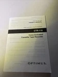 Vtg Voice Activated Cassette Tape Recorder- Optimus 14-1122/CTR-116. Fixed Price $30.00.