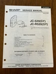 Sharp JC-520 JC-R520 Cassette Tape Player Service Manual Vintage Oem Diagrams. Fixed Price $14.99.