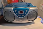 Sylvania Portable Player Am Fm Radio Blue Retro Boombox SRCD243M - Works!. Fixed Price $39.99.