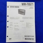 Sony WM-FX671 Service Manual Original Paper Oem Repair Guide Usa. Fixed Price $29.95.