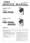 Aiwa - Hs P08 G08 G500 Service Manual Color Maintenance Repair. Fixed Price $16.30.