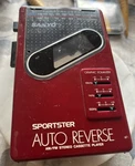 Vintage Sanyo Sportster MGR-87 Cassette Player Red Walkman Am/fm Radio Is. Fixed Price $49.99.