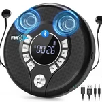 Greadio Portable Bluetooth Cd Player With 2000MAH Rechargeable, Black. Fixed Price $54.29.