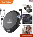 Portable Bluetooth Cd Player With Fm Radio & Super Bass For On-the-go Listening. Fixed Price $94.26.