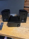 Denon D-M41 Home Theater Mini Amplifier And Bookshelf Speakers( Power). Fixed Price $350.00.