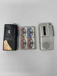 Sony M-430 Ge 3-5375A Cassette Voice Recorders And Tapes For Parts Only. Fixed Price $19.99.