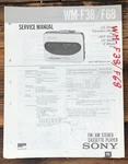 Sony WM-F38 WM-F68 Cassette Player Service Manual *original*. Fixed Price $24.97.