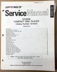 Realistic Optimus CD-6200 Cat. 42-5023 Player Service Manual *original*. Fixed Price $19.97.