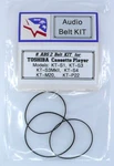Belt Kit For Toshiba KT-S1 KT-S3MKII KT-S4 KT-M20 KT-P22 Cassette Player. Fixed Price $15.68.
