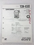 Original Oem Sony TCM-4500 Repair Service Manual Cassette Corder 1991. Fixed Price $24.99.