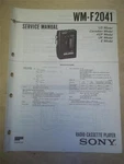 Sony Service Manual WM-F2041 Walkman Cassette Player Original Repair. Fixed Price $8.98.
