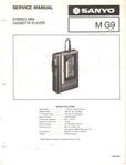 Service Manual Sanyo M-G9 (MG9) Mini Stereo Radio Portable Cassette Recorder. Fixed Price $17.95.