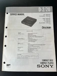 Sony D-T20 Cd Player / Discman Service Manual *original*. Fixed Price $15.19.