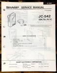 Sharp JC-S42 Cassette Service Manual *original*. Fixed Price $14.97.