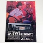 1990 Optimus Live Concert Radio Shack Laminated, 8.5X11 Inches Wall Hang. Fixed Price $10.00.
