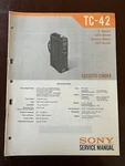 Sony TC-42 Cassette-corder Tape Service Manual Vintage Oem Diagrams Repair. Fixed Price $9.99.