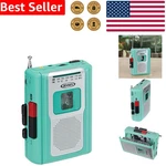 Retro Am Fm Cassette Player Recorder Teal Portable Personal Stereo Mini Speaker. Fixed Price $56.62.