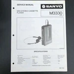 Sanyo M3300 Mini Cassette Stereo Player Service Manual. Fixed Price $13.00.