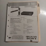 Sony D-2001 Service Manual Preliminary 24 Pages Stereo Cd Player Compact Disc. Fixed Price $25.00.