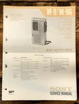 Sony M-9G Micro Cassette Service Manual *original*. Fixed Price $14.97.