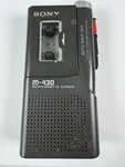 Vintage Sony M-430 Microcassette Voice Tape Recorder Turns. Fixed Price $44.99.