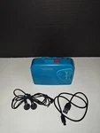 Byron Statics Teal Cassette Player Portable Walkman Recorder Am/fm Radio KCS-315. Fixed Price $19.99.