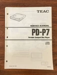Teac PD-P7 Cd Player Service Manual *original*. Fixed Price $19.98.