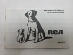 Rca RP-7925 Personal Cd Player Owners Manual Free Shipping.. Fixed Price $9.99.