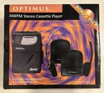 Optimus Am/fm Stereo Cassette Player Bonus Pack 2 Mini Speakers Headphones. Fixed Price $79.99.