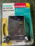 Vintage Koss Auto Reverse Am/fm Stereo Radio Cassette Player PP111, New Box. Fixed Price $69.95.