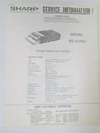 Sharp Service Information Model RD-429U Portable Cassette Tape Recorder. Fixed Price $17.95.