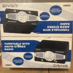New Craig Multi Speed Turntable & Am/fm Stereo Radio Retro Look Model CD681. Fixed Price $45.00.