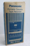 Panasonic RQ-2108 Portable Cassette Tape Recorder New Box Tested Working. Fixed Price $55.00.