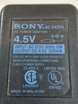 Sony AC-E455A Power Adapter 4.5 Volt Audio 500MA Output. Fixed Price $14.36.