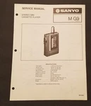 Sanyo M-G9 Stereo Mini Cassette Player, Service Manual. Japan 1982. Fixed Price $14.99.