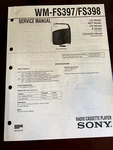 Sony WM-FS397 WM-FS398 WMFS397 Service Manual From The Usa **original**. Fixed Price $19.99.