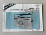 Realistic MINISETTE-16 Am/fm Portable Cassette Recorder Owner Guide Manual. Fixed Price $12.91.