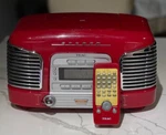 Teac SL-D90 Red Retro Cd Receiver /radio/aux Audio System. Fixed Price $120.00.