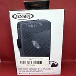 Jensen SCR-75 Stereo Cassette Player With Am/fm Radio Black New In Box. Fixed Price $29.00.