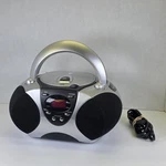 Durabrand CD-1095 Silver Boombox Am/fm Radio Player Headphone Jack. Fixed Price $35.00.