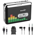 Blumway Portable Cassette Recorder Player, Audio Music Black And Silver. Fixed Price $43.39.