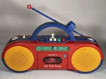 Vintage My First Sony CFS-2050 Am/fm Cassette Player Red For Parts Radio Works. Fixed Price $49.99.
