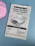 Memorex Compact Disc Player & MD3010CP Instruction Manual. Fixed Price $15.60.