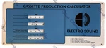 1984 Electro Sound Cassette Production Calculator Vintage Audio Duplication Tool. Fixed Price $100.00.