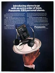 1987 Panasonic RX-SA79 Personal Stereo Print Ad, Xbs Extra Power Bass Headphones. Fixed Price $13.50.