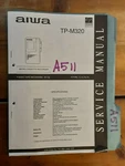 Aiwa TP-M320 Service Manual Original Repair Book Micro Cassette Recorder Player. Fixed Price $19.99.