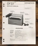 Kenwood CP-D7 Cassette Service Manual *original*. Fixed Price $24.97.