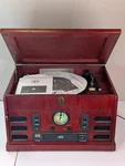 Electro Brand Retro 4-IN-1 Turntable Cd Player Am/fm Radio & Cassette, Tested.. Fixed Price $95.00.