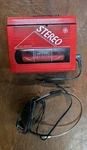 Vintage Red Stereo Headset Cassette Player Model 3-5460B W/ Headphones Tested. Fixed Price $28.00.